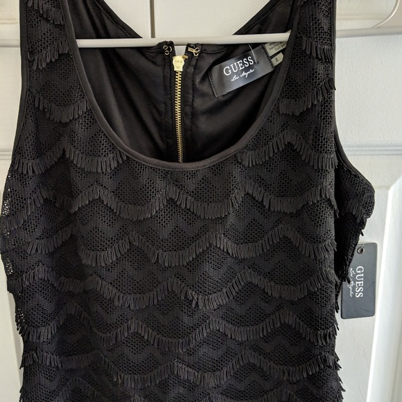 Guess Scalloped Lace Fringe Flapper Style Dress - Picture 2 of 5